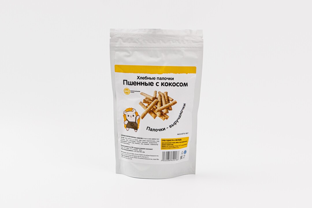 

Хлебные палочки Пшенные с кокосом 150 г