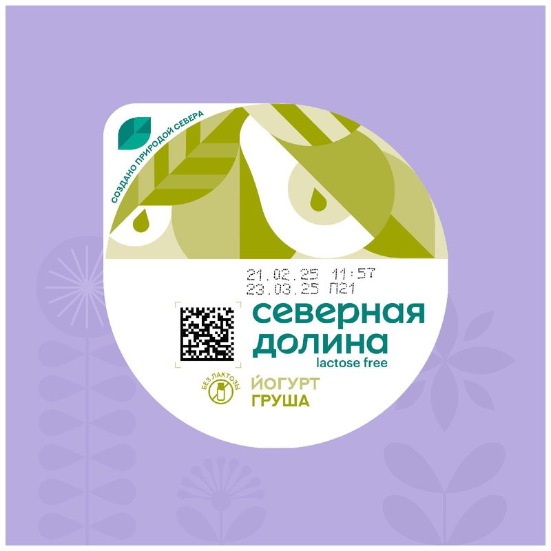 

Йогурт Северная Долина безлактозный Груша 2.8% 130 г