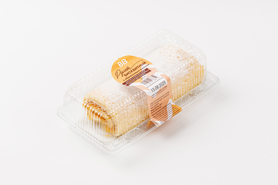 

Рулет бисквитный ВкусВилл с абрикосовым джемом 300 г