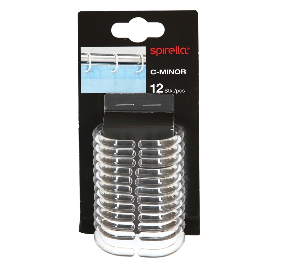 

Кольца для штор Spirella C-Minor 4x5.8 см, 12 шт., прозрачный