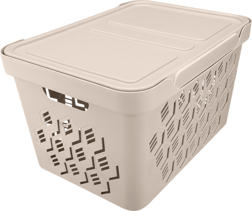 

Ящик Econova Deluxe универсальный с крышкой светло-бежевый 380 x 276 x 220 мм