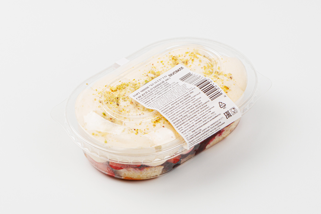 

Торт-мини ВкусВилл "Буассе" со свежей клубникой 300 г