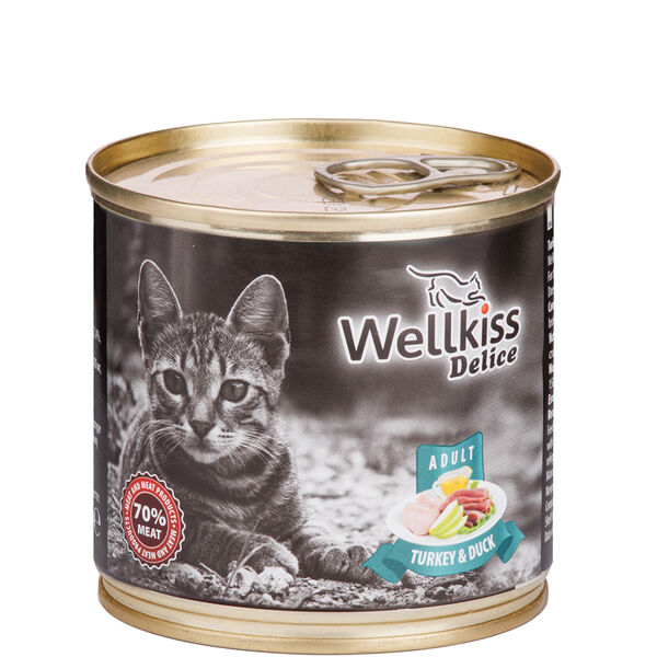 Консервы для кошек, с индейкой и уткой, 240 гр.