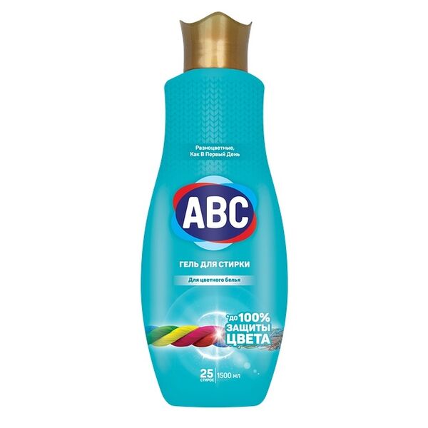 Гель для стирки АВС для цветного белья 1500 мл