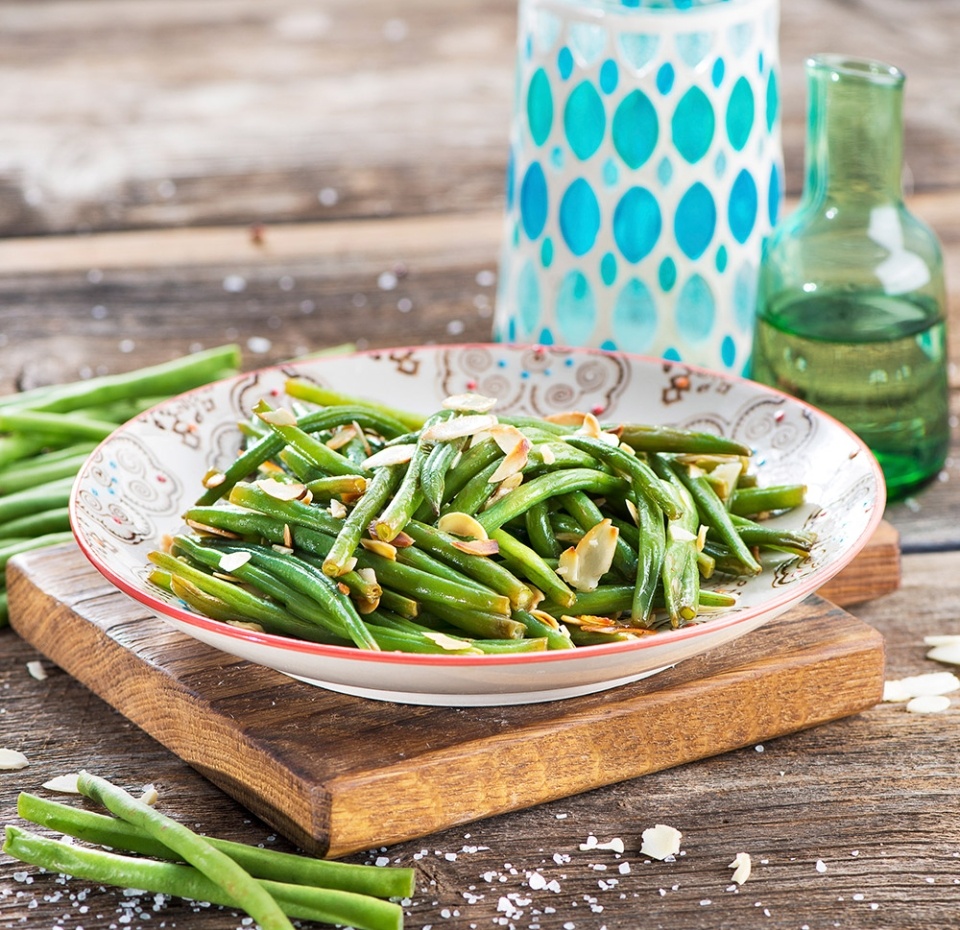 

Зеленые бобы Почти Готово с миндалем и лимонным соком 350 г