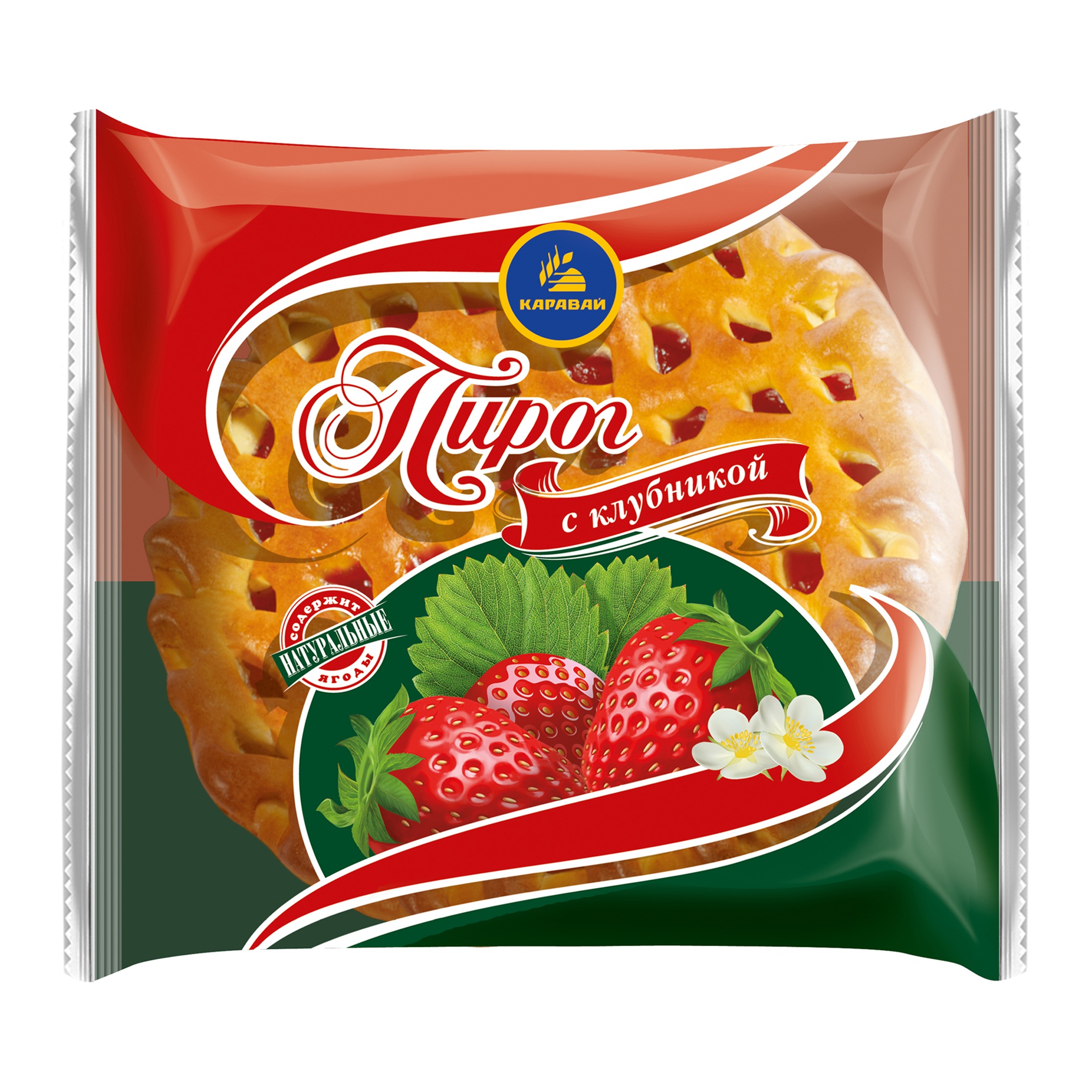 

Пирог Каравай с клубникой 230 г