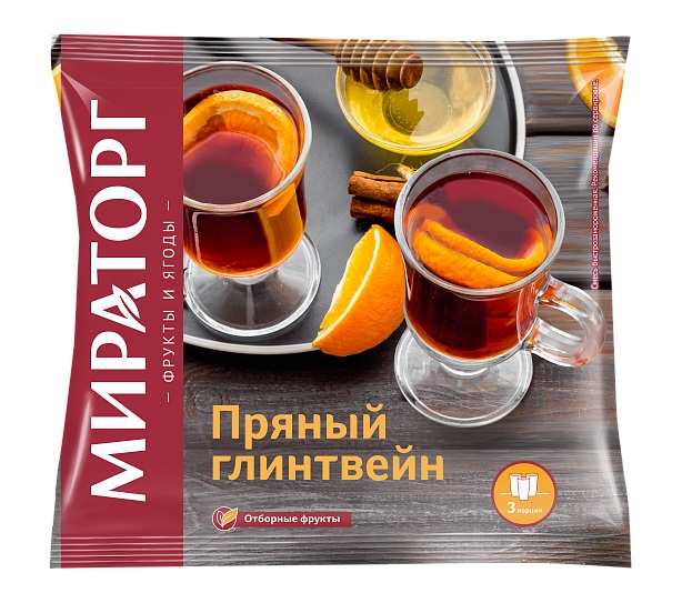 

Смесь плодово-ягодная Мираторг замороженная Пряный глинтвейн 300 г