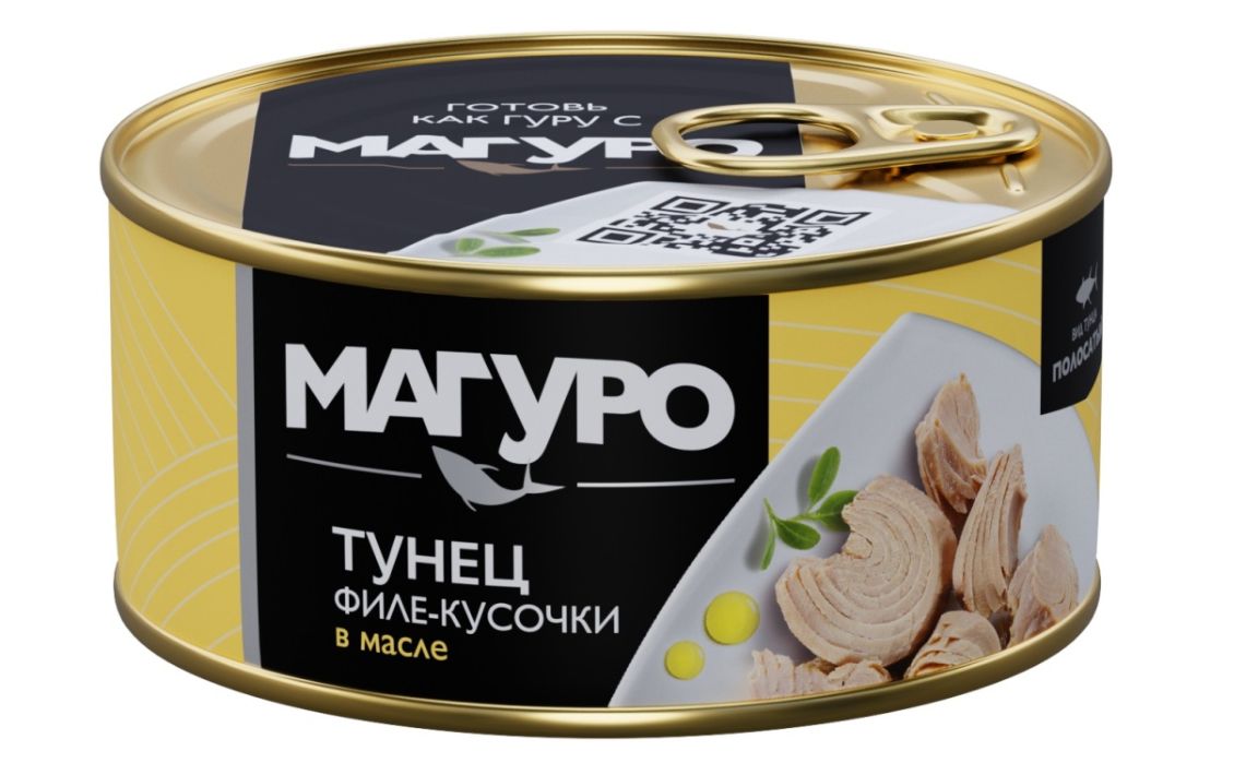 

Консервы рыбные Магуро Филе-кусочки Тунца полосатого в масле 170 г