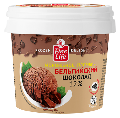 Мороженое пломбир Fine Life бельгийский шоколад 75 г