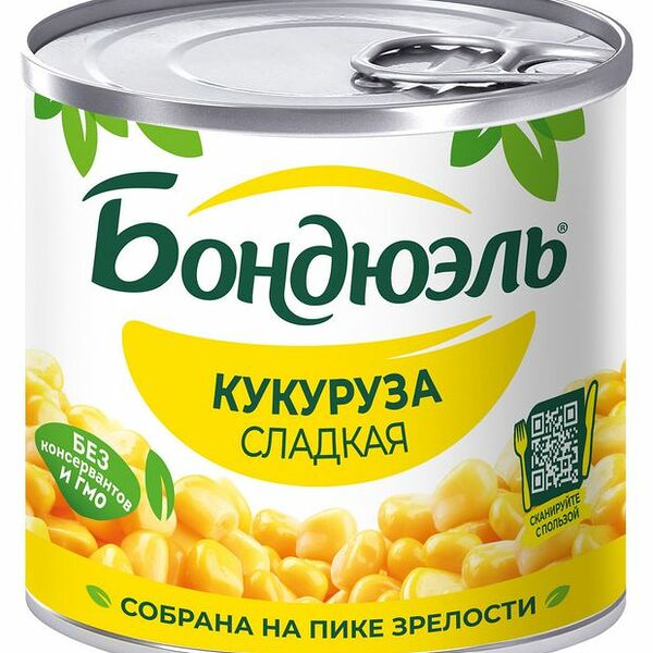 Кукуруза Бондюэль сладкая, 170 г