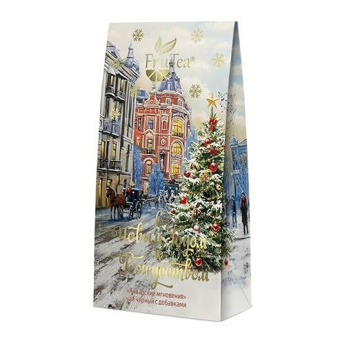 Чай черный FruTea листовой Новогодний 50 г дизайн в ассортименте