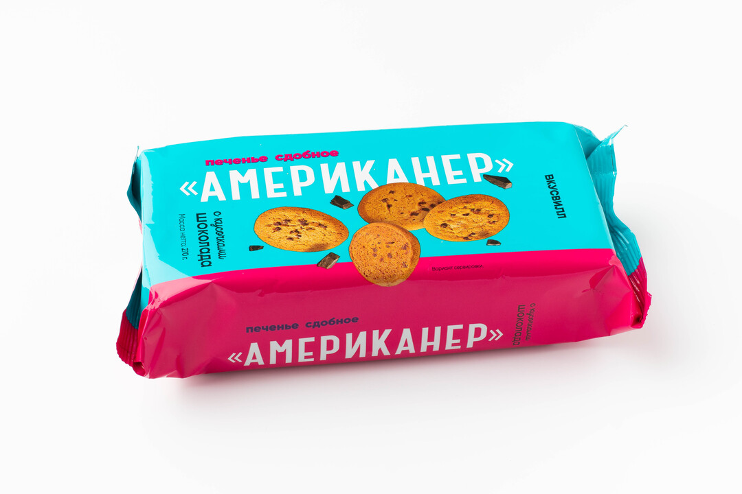 

Печенье сдобное Американер с шоколадом крошкой 180 г