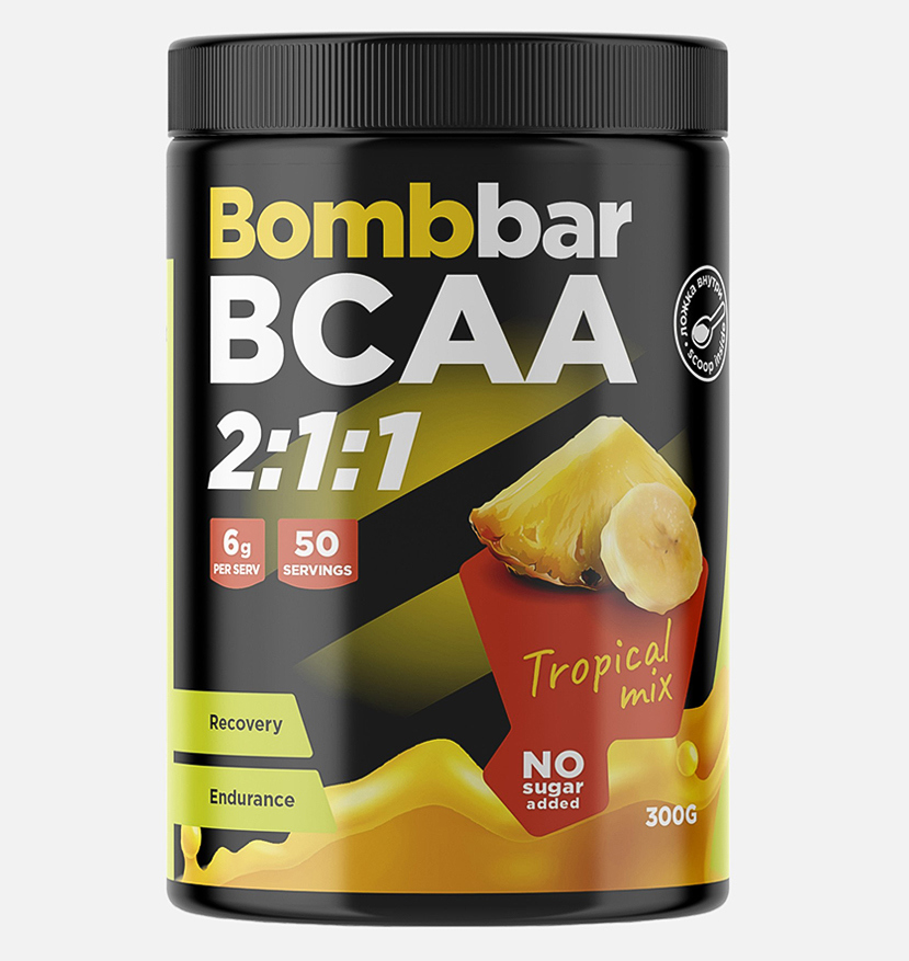 

Коктейль протеиновый Bombbar BCAA Тропический микс 300 г