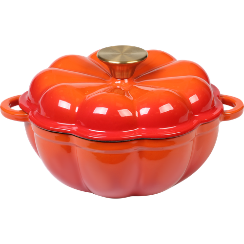 

Кастрюля Homeclub Pumpkin чугунная с эмалированным покрытием 2.8 л