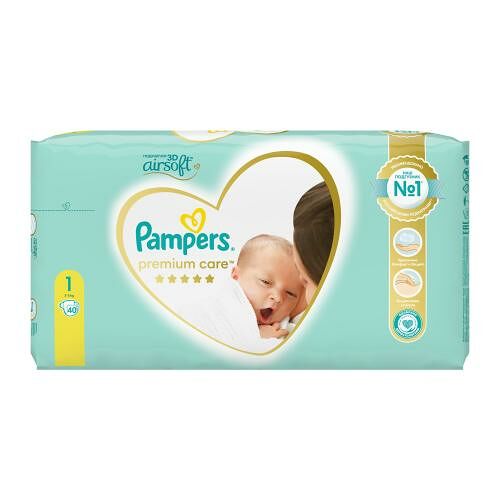 Подгузники Pampers Premium Care 1 Newborn (2-5 кг) 40 шт.