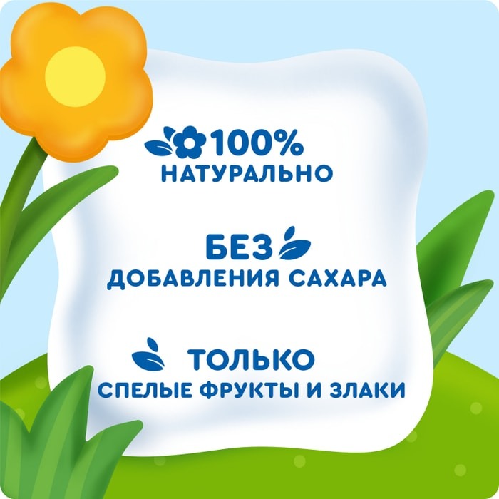 

Пюре фруктовое Агуша с 8 месяцев яблоко, груша, злаки 160 г
