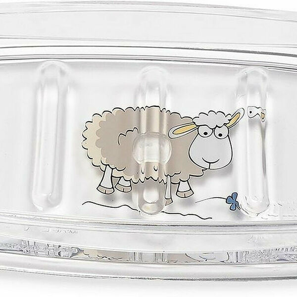 Мыльница TATKRAFT Funny Sheep, акрил, ударопрочная, прозрачная, прямоугольная