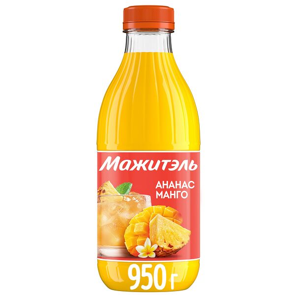 Сывороточный коктейль Мажитэль с соком Ананас-Манго 950 г