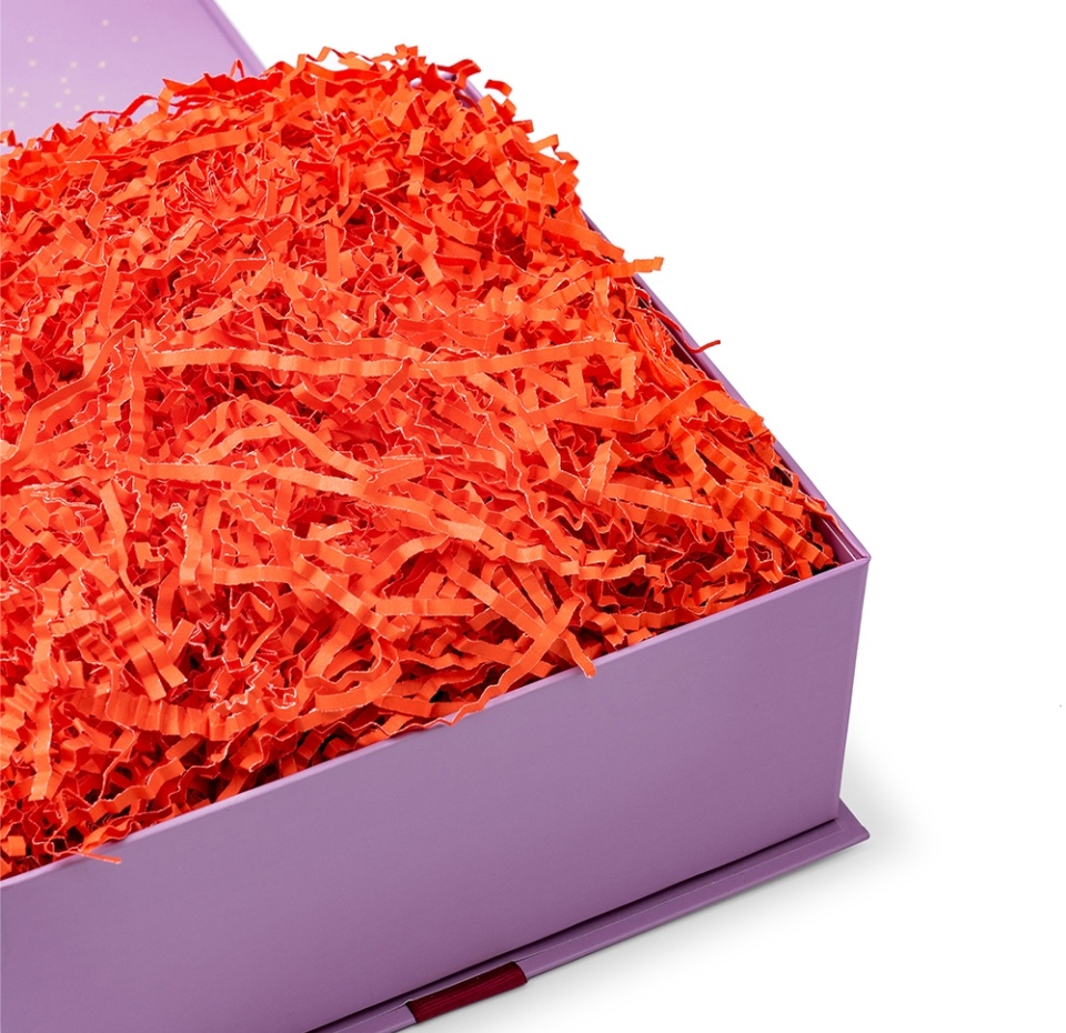 

Гофрированный бумажный наполнитель Азбука вкуса для упаковки подарков красный 30 г