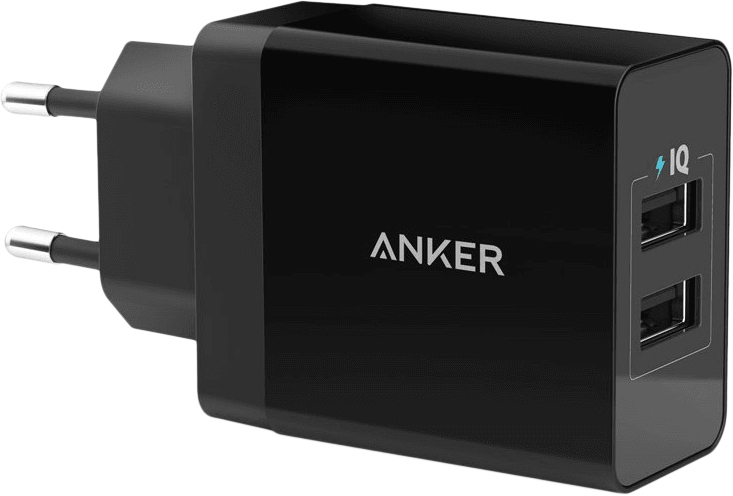 

Сетевое зарядное устройство Anker 2 USB 24 W 4.8 A 2 Power IQ черный