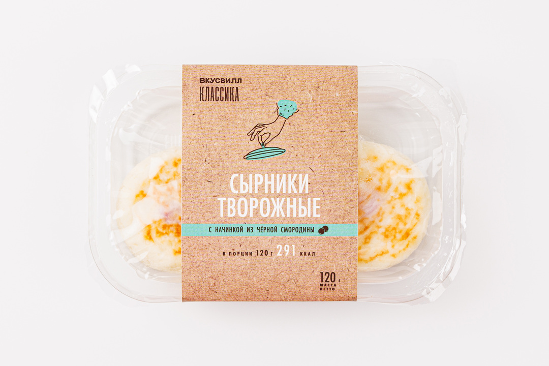 

Сырники творожные ВкусВилл с начинкой из черной смородины 120 г
