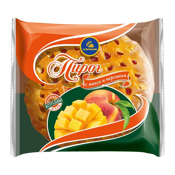 Пирог Каравай Наслаждение с манго и персиком 230 г