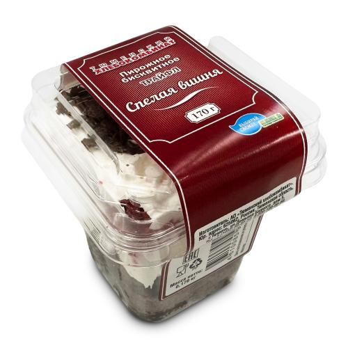 

Пирожное Тюменский хлебокомбинат бисквитное трайфл Спелая вишня 170 г