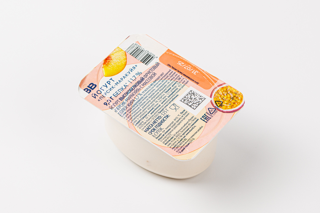 

Йогурт Персик-маракуйя высокобелковый 1,7%, 125 г