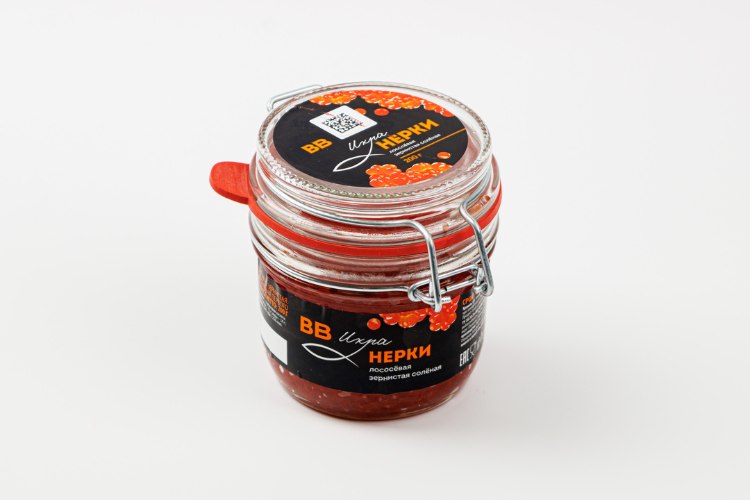 

Икра нерки ВкусВилл лососевая зернистая соленая 200 г