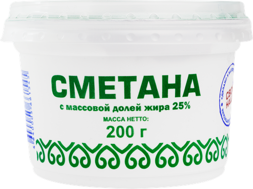 

Сметана Свое-наше 25% 200 г