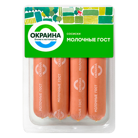 

Сосиски варёные Окраина Молочные 420 г