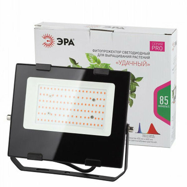Фитопрожектор ЭРА РОСТ, красно-синий спектр, мощность 50 Вт, IP65, черный