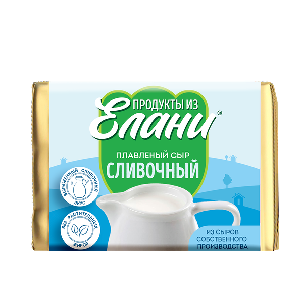 Сыр Продукты из Елани Сливочный плавленый ломтевой 35% 90 г