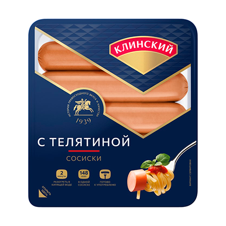 

Сосиски Клинский с телятиной 470 г