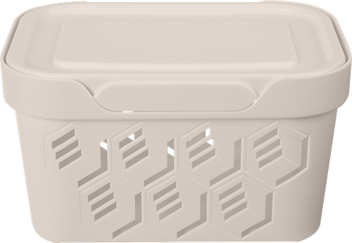 Ящик Econova Deluxe универсальный с крышкой светло-бежевый 189 x 132 x 110 мм