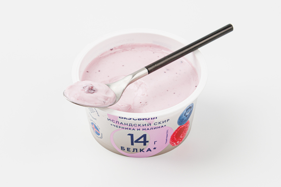 

Исландский скир ВкусВилл Черника и малина 1.2% 150 г