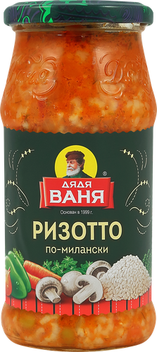 

Консервы овощные Дядя Ваня Ризотто с грибами по-милански 350 г