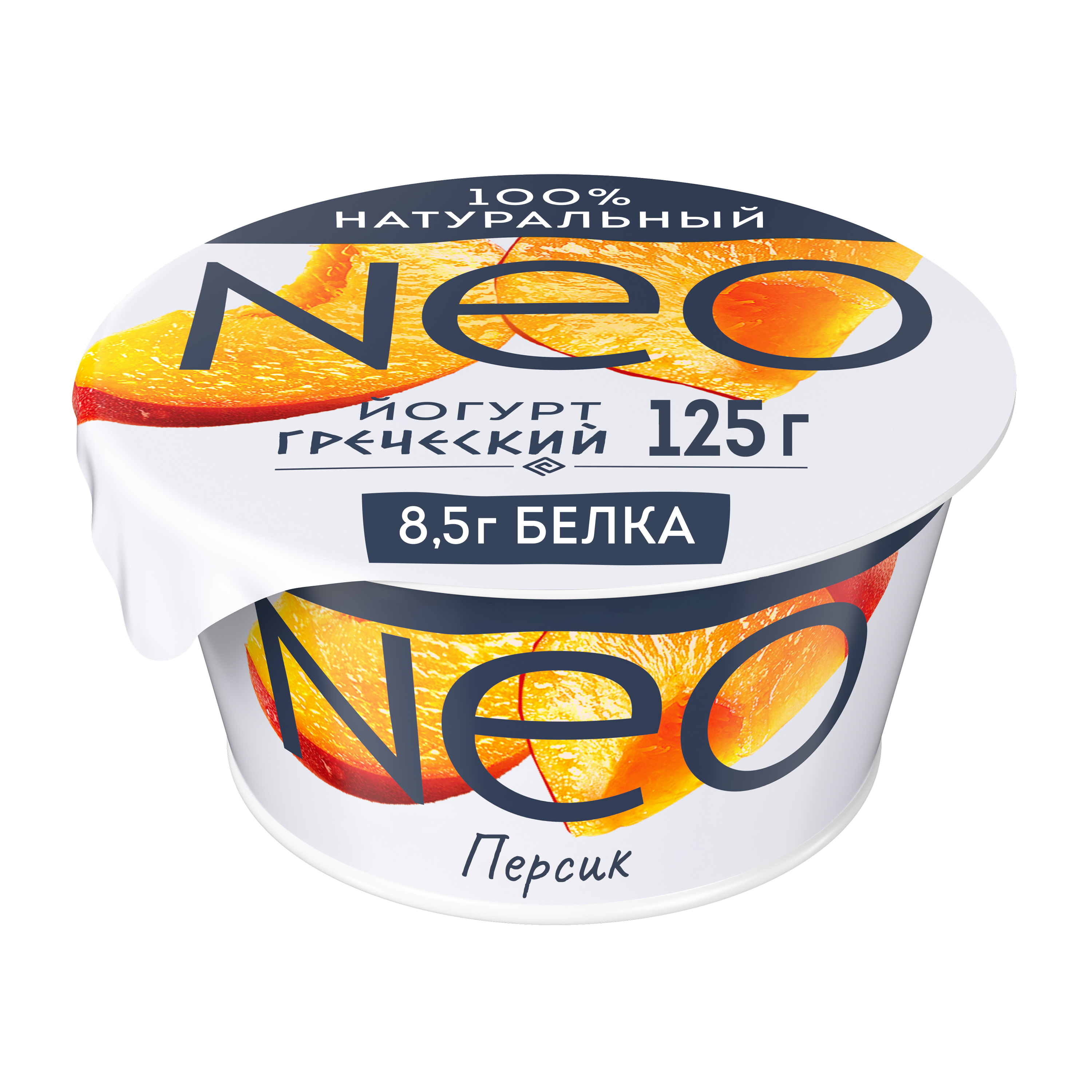 

Йогурт греческий Neo Персик 100% натуральный с высоким содержанием белка 1.7% 125 г