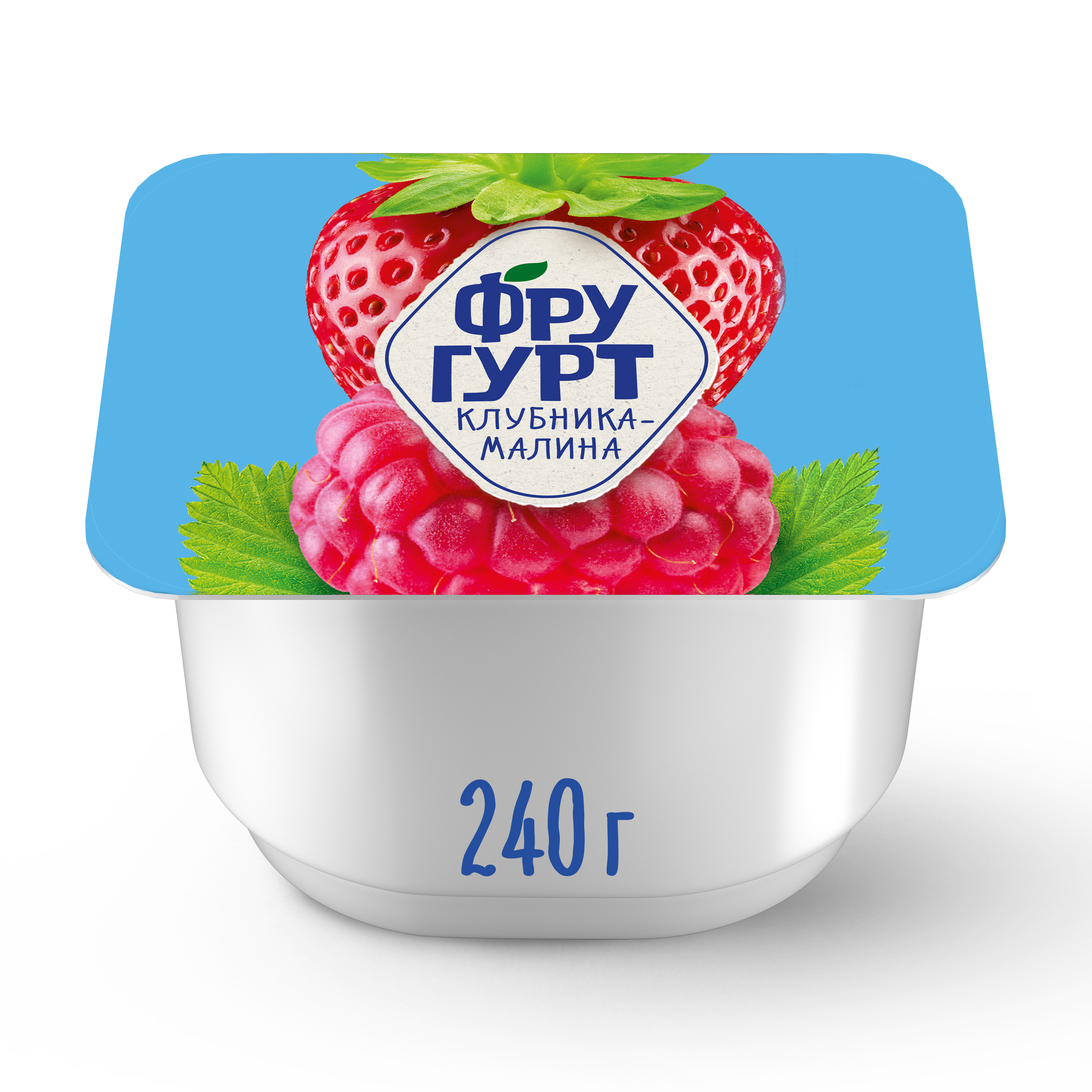 

Йогурт вязкий густой Фругурт Клубника-малина 2% 240 г