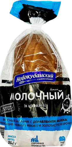 

Батон Новокубанский Хлебокомбинат Молочный в нарезке 200 г