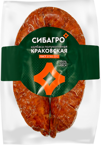 

Колбаса СибАрго Краковская полукопченая 350 г