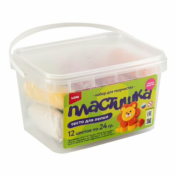 Набор Lori Пластишка Тесто для лепки 12 цветов