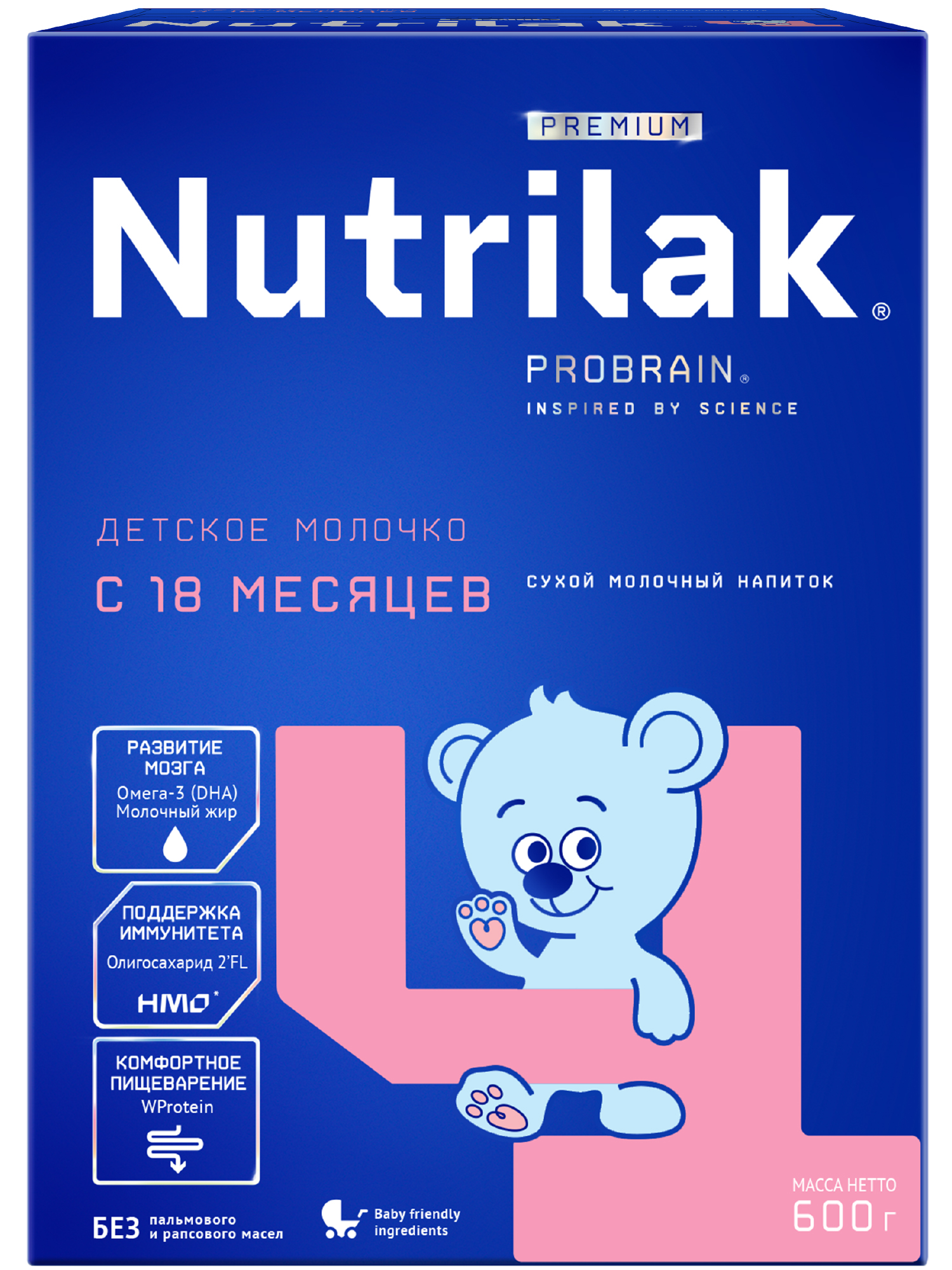 

Напиток молочный сухой Nutrilak Premium 4 c 18 месяцев 600 г