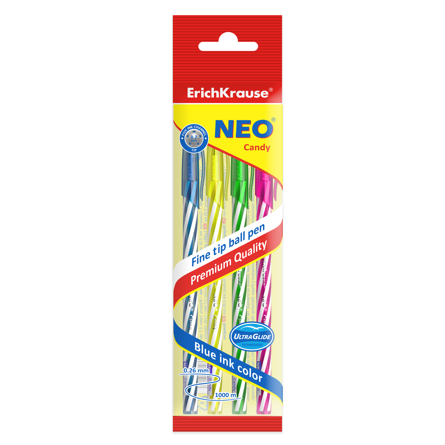 

Ручка шариковая Erich Krause Neo Candy 4 шт. арт. 47508