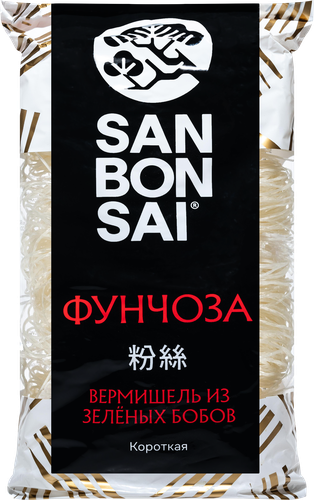 

Фунчоза SanBonsai из зеленых бобов короткая 200 г