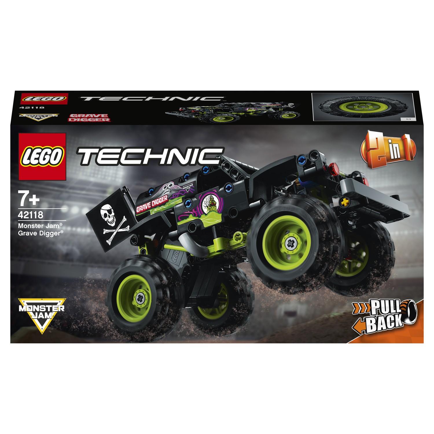 

Конструктор Lego Technic Monster Jam Grave Digger 7+ 212 деталей