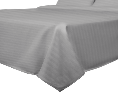 

Простыня на резинке Homeclub 160х200 см, серая, страйп-сатин
