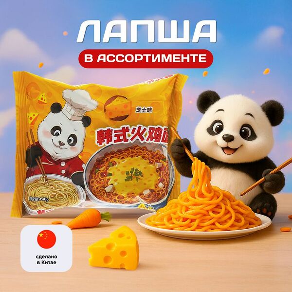 Лапша быстрого приготовления, 140 г, в ассортименте