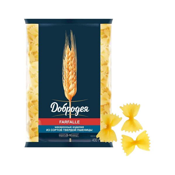 Макаронные изделия Добродея Farfalle грА в/с 400г