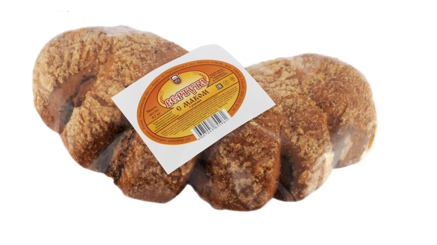 

Вертута Бердский хлебокомбинат с маком 100 г